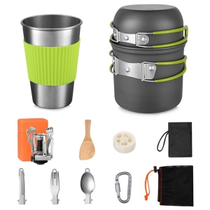 Camping picnic cookware set