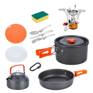 camping picnic cookware set